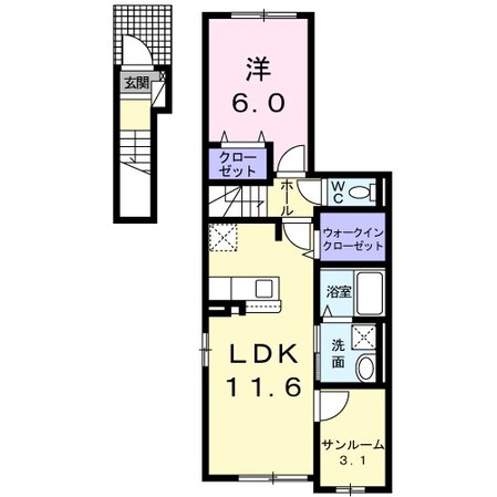 シャルマン櫻街６　梓館の物件間取画像